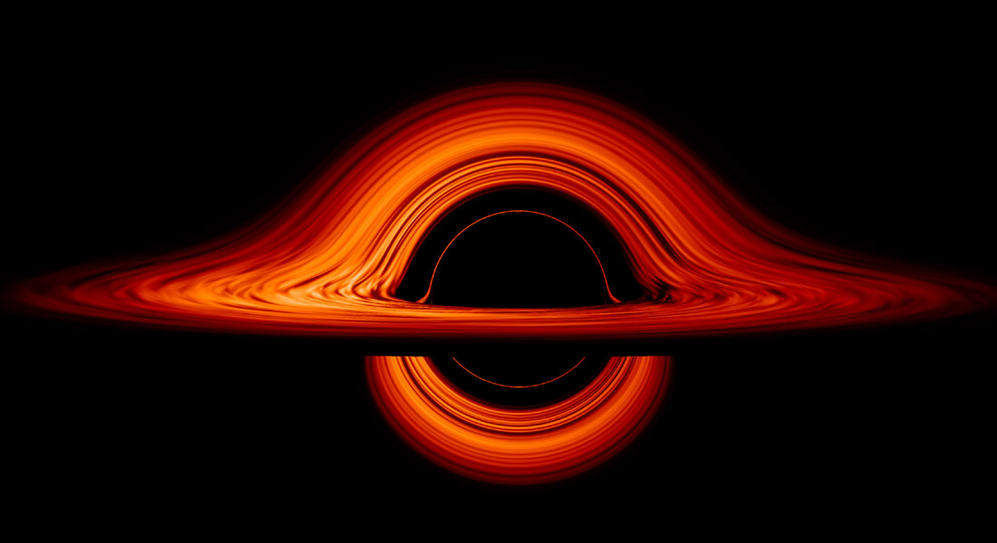 Visualisering af et sort hul. Kilde: NASA