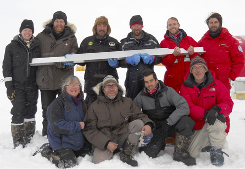 Group picture with ice core