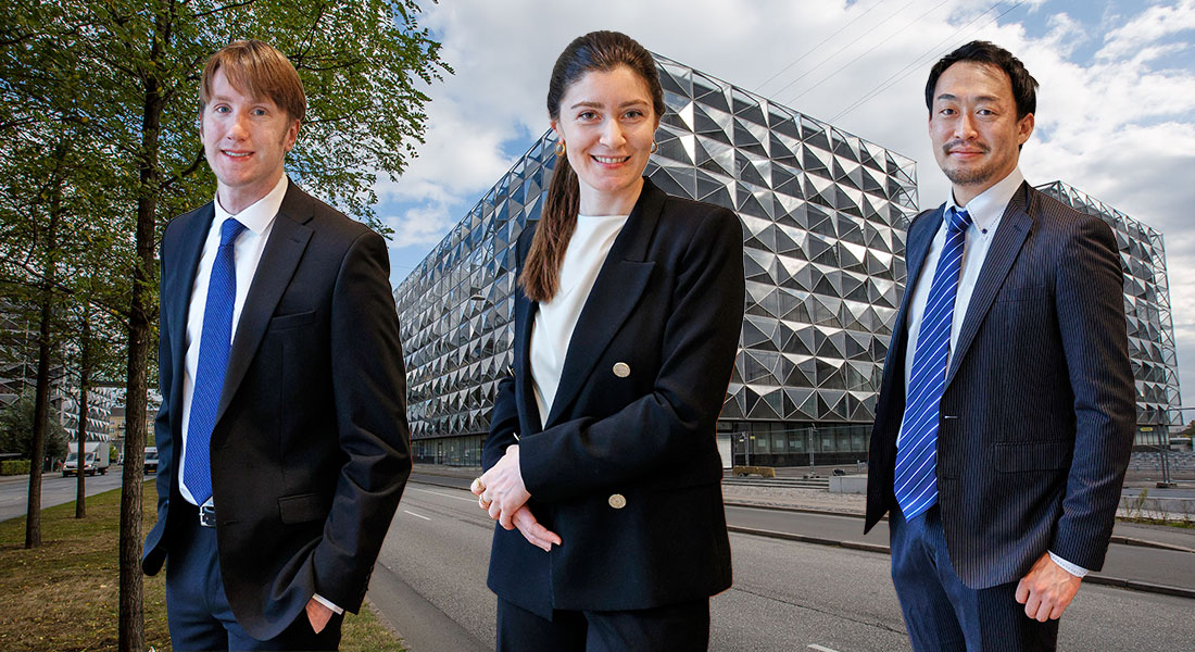 3 talentfulde forskere fra NBI, Andrew Chael, Giulia Perotti og Shingo Kono har modtaget Villum Young Investigator-bevillinger. Foto: Frederikke Reese