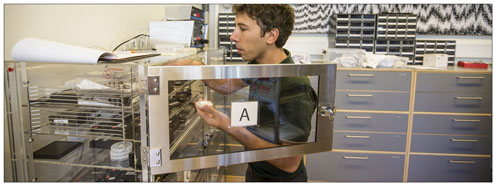 Fabrizio Nichele in the lab at Center for Quantum Devices