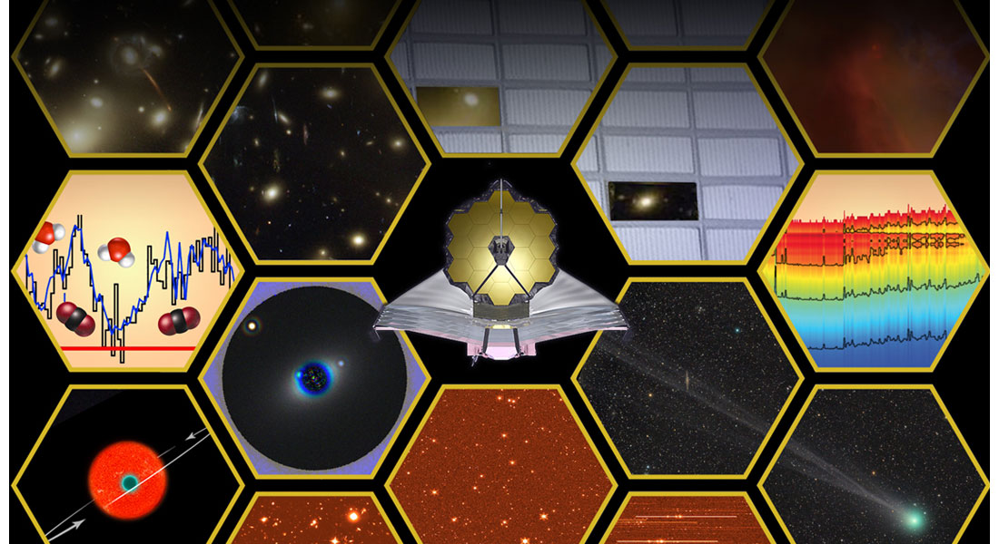 Artist's impression of the scientific capabilities of the James Webb Space Telescope.