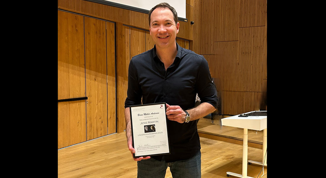 Brian Møller Andersen receive the Jens Martin Award 2025