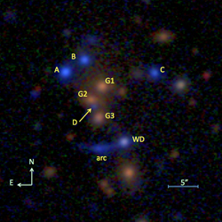 Picture taken with the gravitational lens
