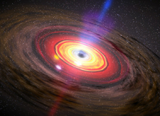 Artistic illustration of a black hole
