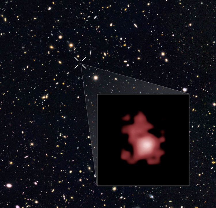 The galaxy GN-z11 (credit: NASA/ESA/P. Oesch).