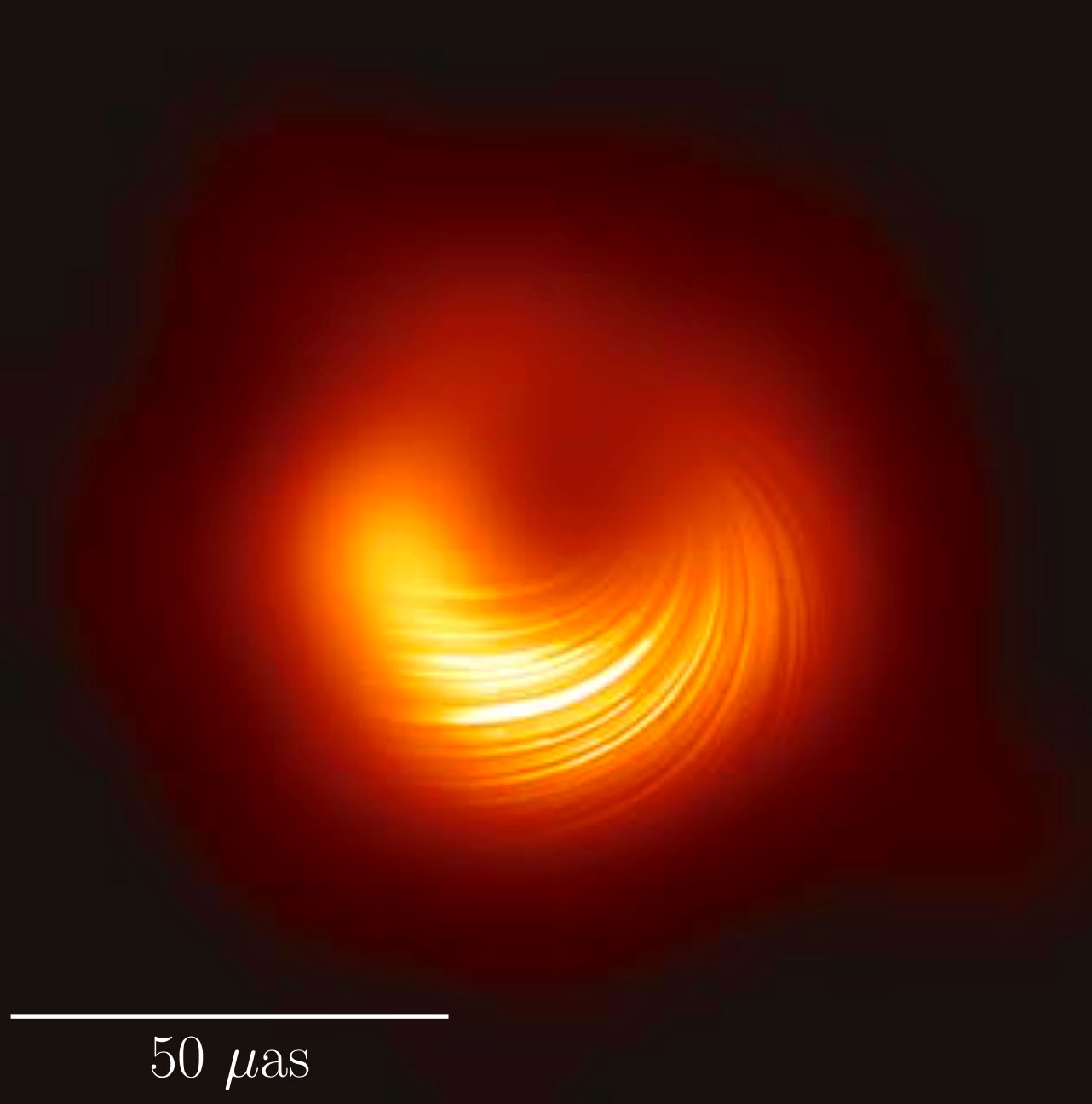 The supermassive black hole in the center of the galaxy M87. 