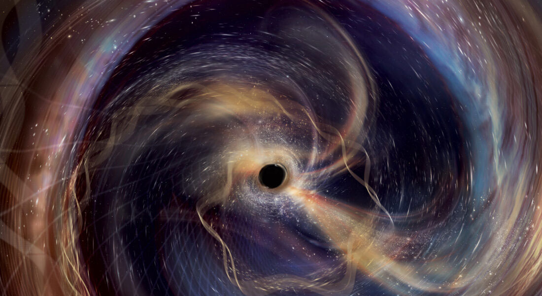 More than a billion years ago, two black holes collided each 30 times heavier than the Sun. This year, the ripples reached Earth. Illustration: Simonnet (SSU/EdEon)/LVC/URI. More than a billion years ago, two black holes collided each 30 times heavier than the Sun. This year, the ripples reached Earth. Illustration: Simonnet (SSU/EdEon)/LVC/URI.