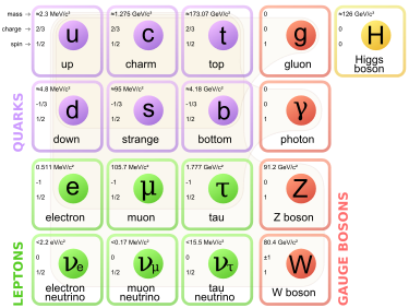 The particles of the standard model