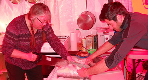 Some serious cooking preparation took place in the kitchen this morning. Sarah and Niccolò. Some serious cooking preparation took place in the kitchen this morning. Sarah and Niccolò.