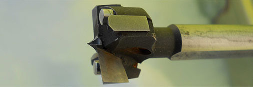 The drill head of Jakobs fast-access drill. Drill head diameter is 2 cm. 