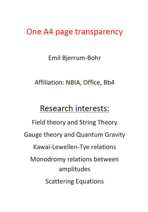 One page A4 example for Emil Bjerrum Bohr 