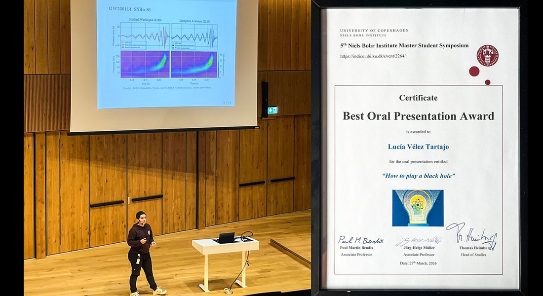 Lucía Vélez Tartajo Wins Best Oral Presentation Award at the MSc Student Symposium