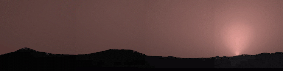 Solnedgang på Mars