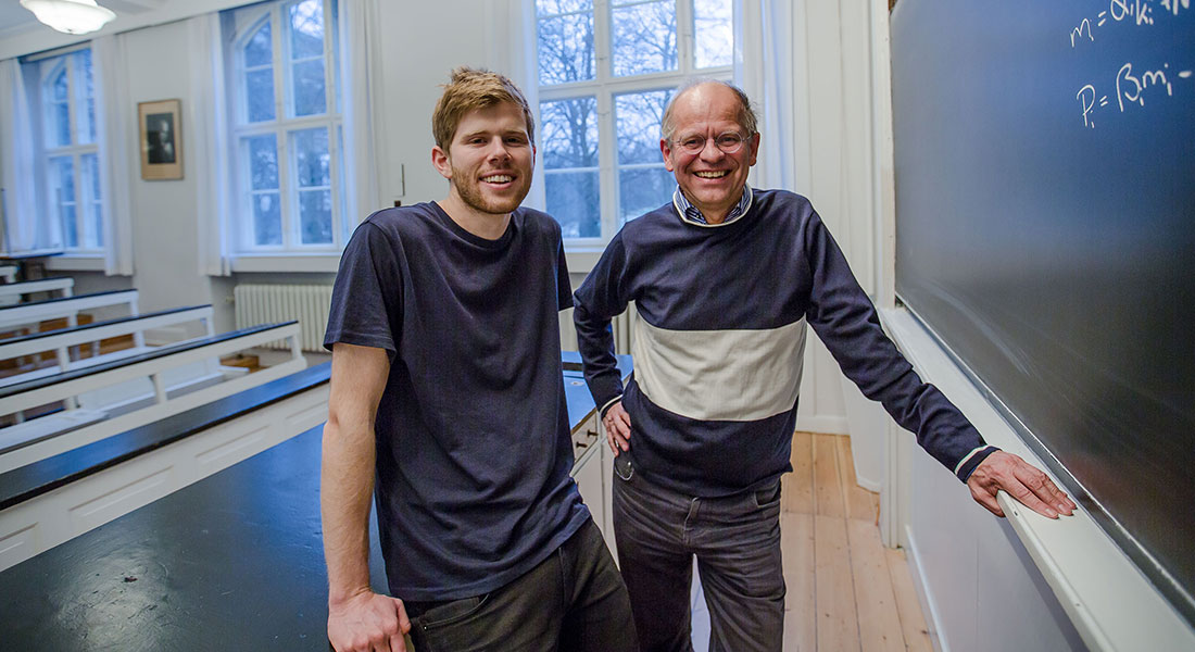 Fysikerne Mogens Høeg Jensen og Mathias Heltberg