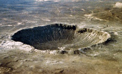 Crater i Arizona fra kometnedslag