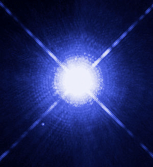 Sirius B som er en hvid dværg