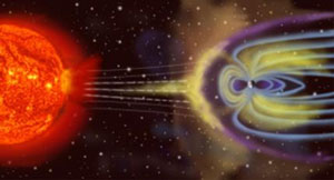 Interaktionen mellem Coronal Mass Ejection fra solen og Jordens magnetfelt
