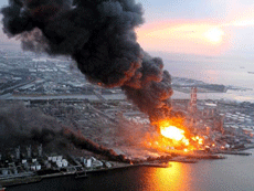 Fukushima kraftværket i brand