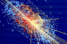 Visualisering af et "Higgs-sammenstød" i CERN