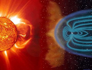 Solstråling rammer jordensmagnetfelt