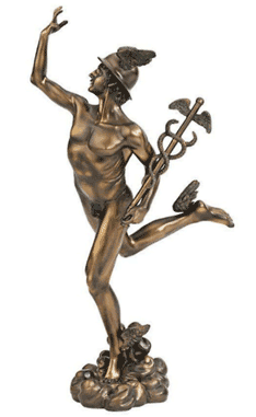 Statue af Merkun, den romerske gud