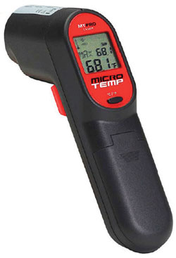Apparat til måling af temperatur med laser 