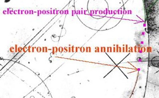 elektron-positron dannelse og annihilation i tågekammer