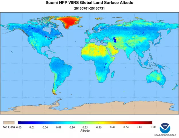 Earth albedo map